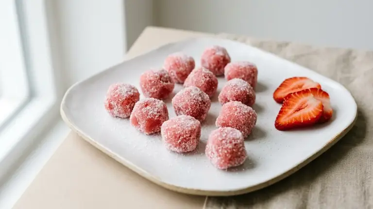 Balinha de morango caseira e fácil